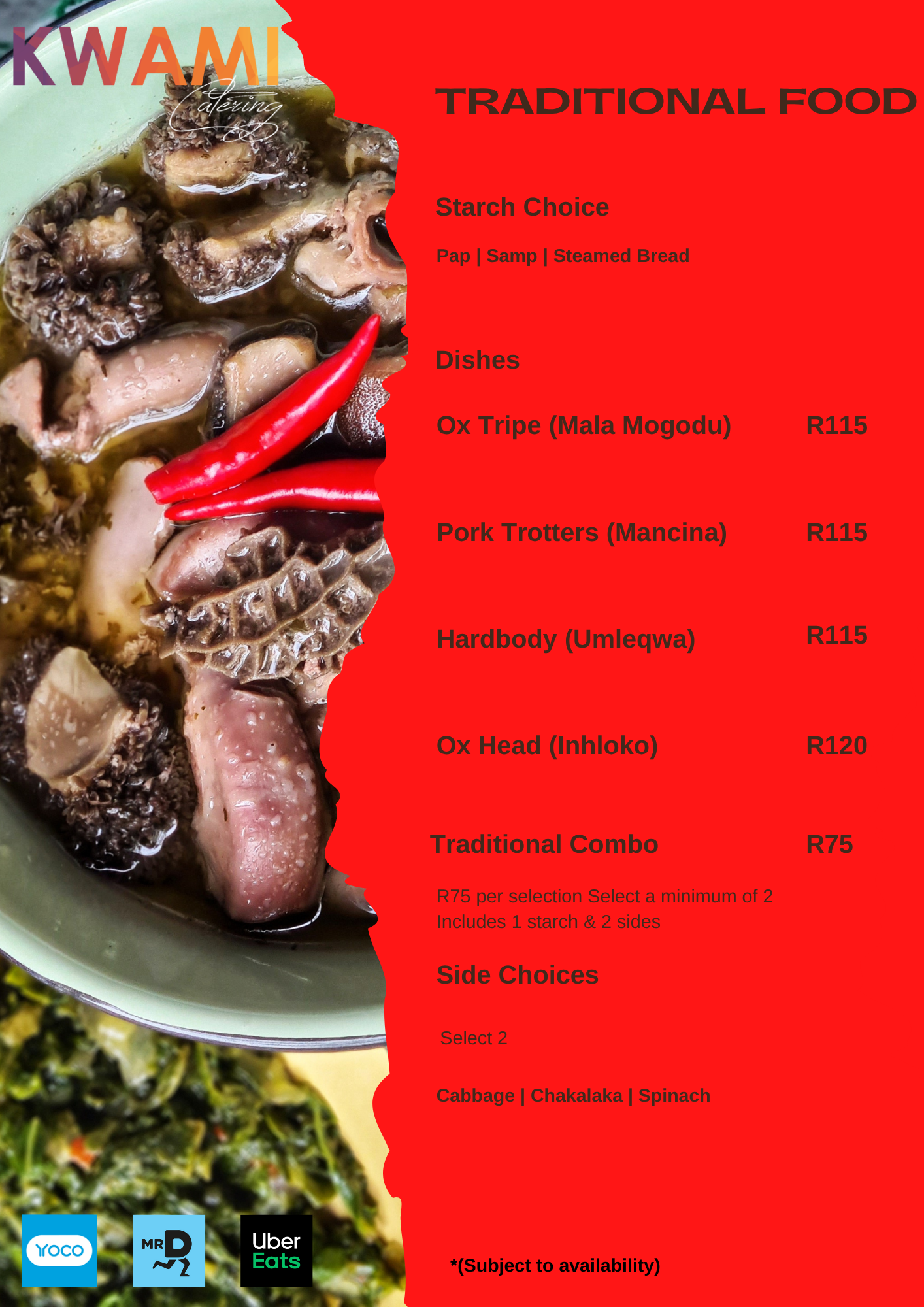 Kwami Catering takeaway menu 3